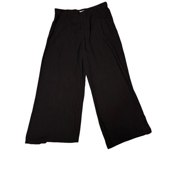 Nic + Zoe NWT Rumba Linen Wide Leg Black Onyx Casual Trousers Size 18 Whimsygoth - Picture 7 of 9